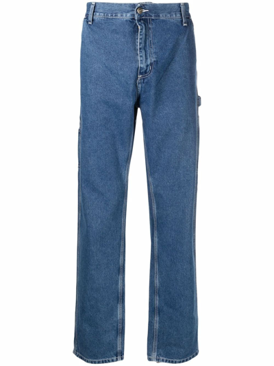 Shop Carhartt Ruck Single Knee Denim Pants In Blue