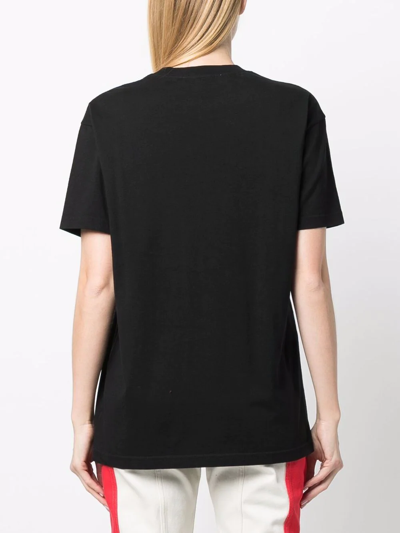 Shop Vivienne Westwood Orb-embroidered Organic Cotton T-shirt In Black