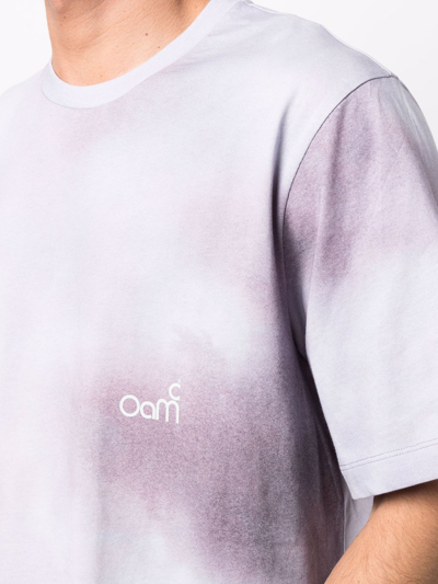 Shop Oamc Tie-dye Logo-print T-shirt In Violett
