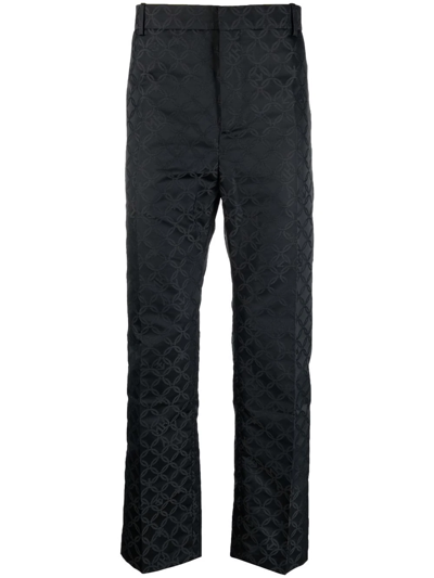 Shop Charles Jeffrey Loverboy Logo Patch Tailored Trousers In Schwarz