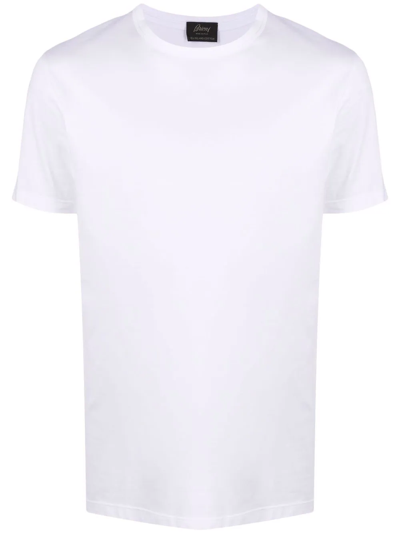 Shop Brioni Short-sleeve Cotton T-shirt In Weiss