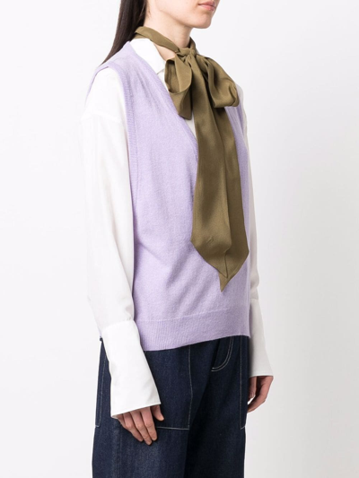 Jejia Lana Knitted Vest In Violett