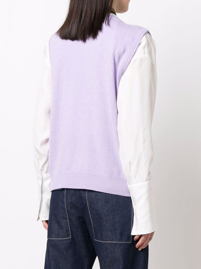 Shop Jejia Lana Knitted Vest In Violett