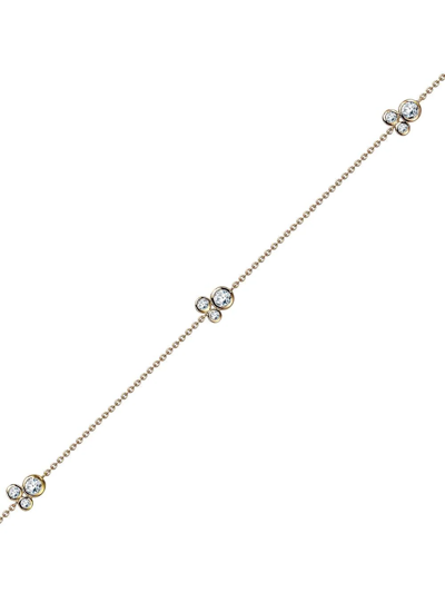 Shop Pragnell 18kt Rose Gold Bubbles Diamond Chain Bracelet In Pink