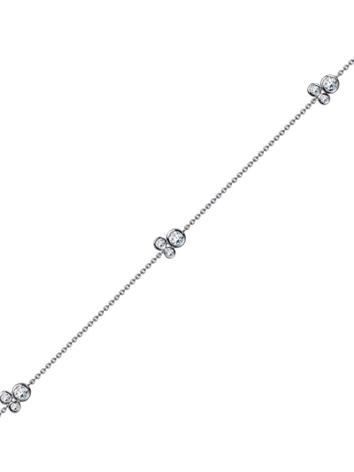 Shop Pragnell 18kt White Gold Bubbles Diamond Bracelet In Silver