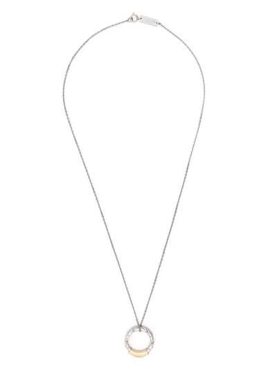 Shop Maison Margiela Ring Pendant Necklace In Silber
