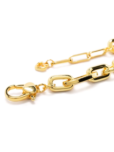 Kate Spade Lock And Spade Chain-link Bracelet In Black/gold | ModeSens