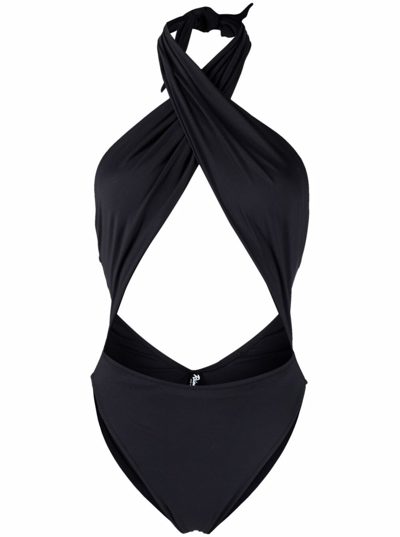 Shop Reina Olga Woman Nylon Recycled Black Swimsuit
