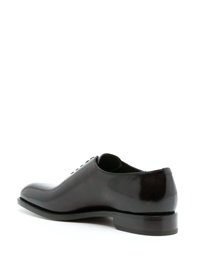Ferragamo Lace-up Leather Brogues In Brown