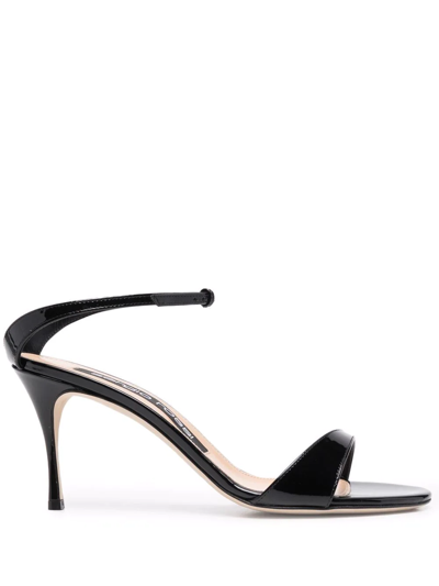 Shop Sergio Rossi Open-toe Strap-detail Sandals In Schwarz