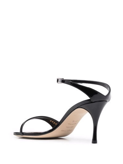 Sergio Rossi Open-toe Strap-detail Sandals In Schwarz
