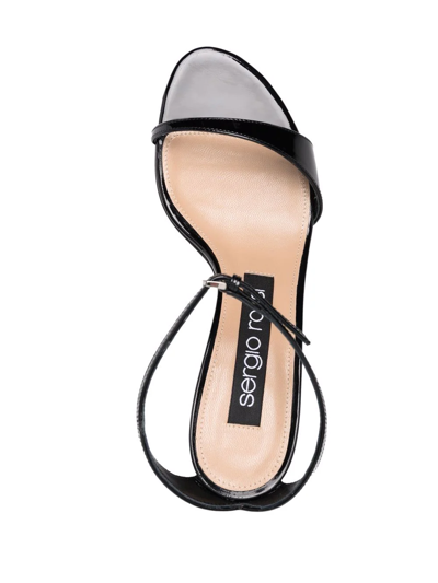 Sergio Rossi Open-toe Strap-detail Sandals In Schwarz