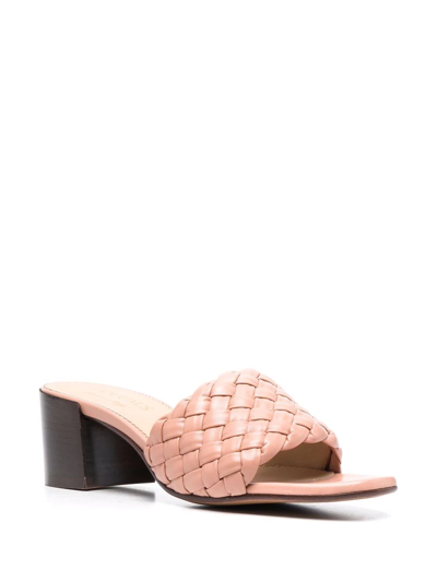 Shop Doucal's Braided Detail Sandals In Pink