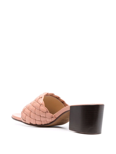 Shop Doucal's Braided Detail Sandals In Pink