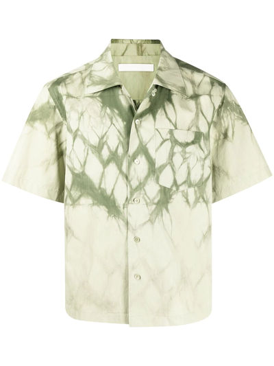 Shop Dion Lee Shibori Short-sleeve Shirt In Grün