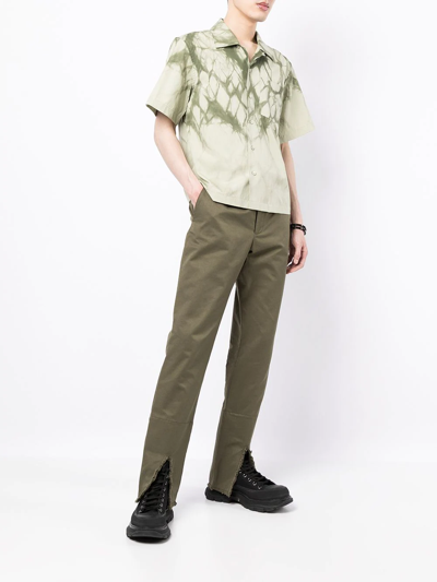 Shop Dion Lee Shibori Short-sleeve Shirt In Grün