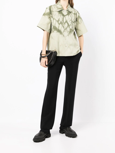 Shop Dion Lee Shibori Short-sleeve Shirt In Grün