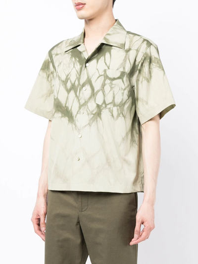 Shop Dion Lee Shibori Short-sleeve Shirt In Grün