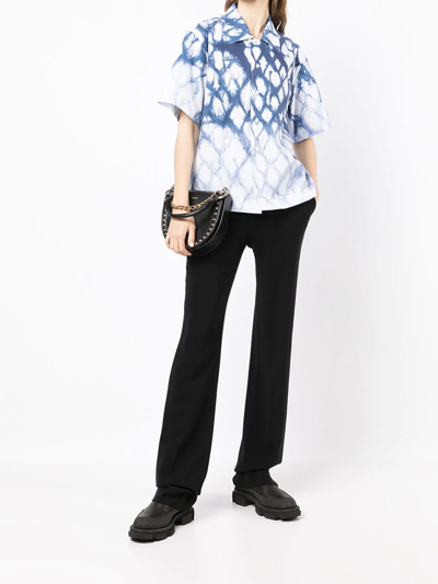 Shop Dion Lee Shibori Short-sleeve Shirt In Blau