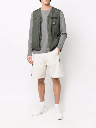 A-cold-wall* Two-tone Panel Shorts In Neutrals