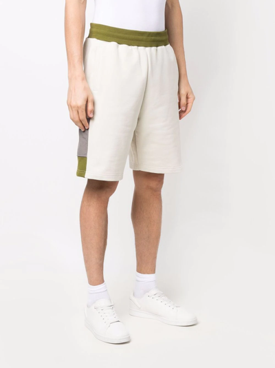 Shop A-cold-wall* Two-tone Panel Shorts In Neutrals