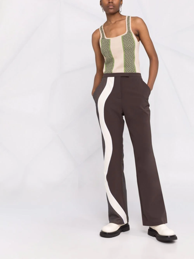 Shop Ahluwalia Expression Tailored Trousers In Braun