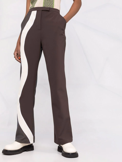 Shop Ahluwalia Expression Tailored Trousers In Braun