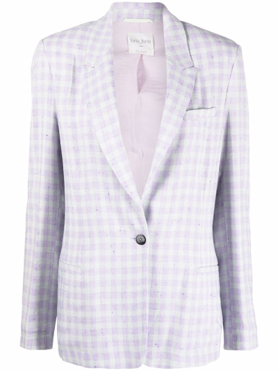 Forte Forte Check-print Blazer In Violett