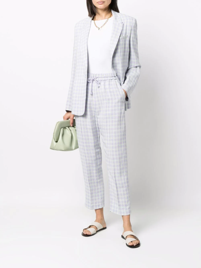 Forte Forte Check-print Blazer In Violett