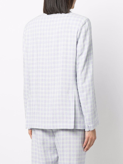 Forte Forte Check-print Blazer In Violett