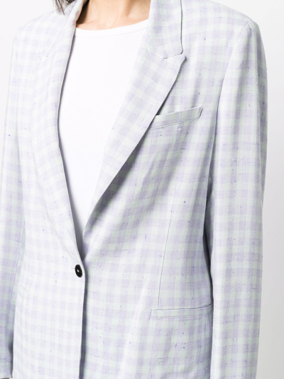 Forte Forte Check-print Blazer In Violett