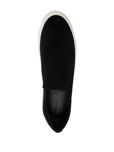 Shop The Row Dean Suede Slip-on Sneakers In Schwarz