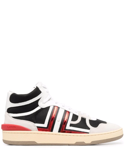 Shop Lanvin Clay High-top Sneakers In Weiss