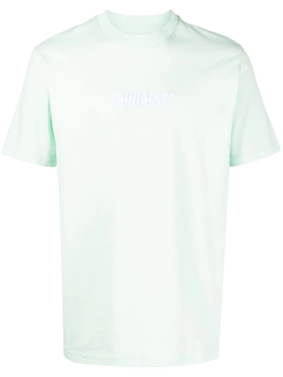 Carhartt Embroidered-logo Organic-cotton T-shirt In Grün