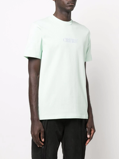 Carhartt Embroidered-logo Organic-cotton T-shirt In Grün