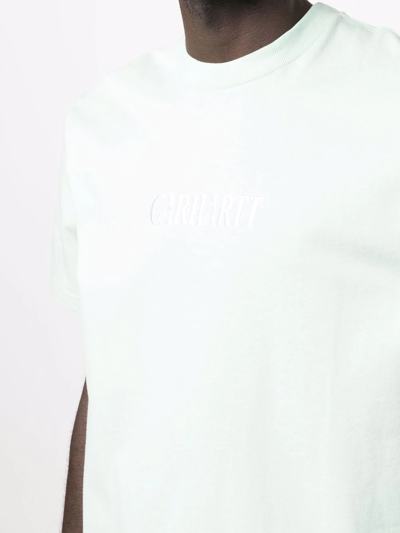 Carhartt Embroidered-logo Organic-cotton T-shirt In Grün