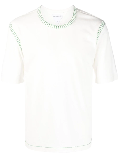 Shop Bottega Veneta Round-neck T-shirt In Weiss