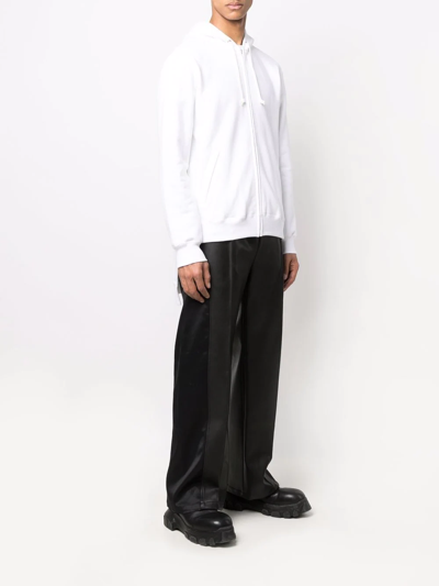 Comme Des Garçons Homme Deux Asymmetric-hem Hoodie In Weiss
