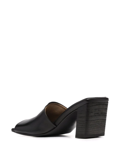 Shop Marsèll Slanted Heel Mules In Schwarz