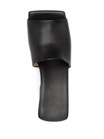 Marsèll Slanted Block Heel Mules In Schwarz