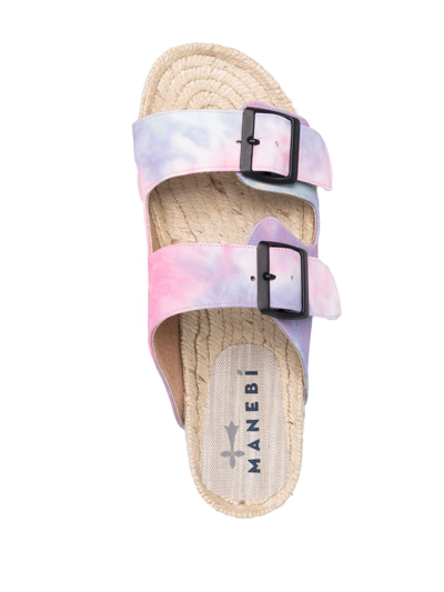 Shop Manebi Tie-dye Double-strap Sandals In Rosa