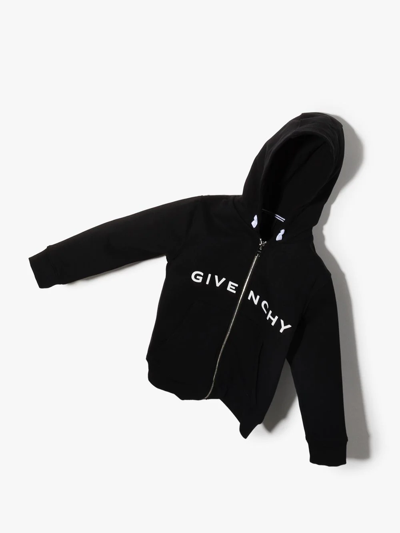 Shop Givenchy 4g Zipped Hooded Jacket In Black