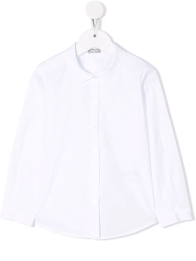 Shop Il Gufo Loose Cotton Shirt In White