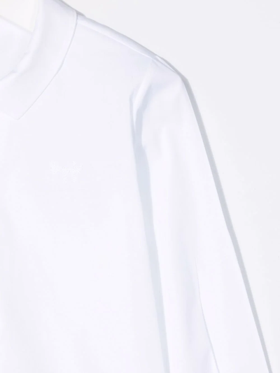 Shop Il Gufo Loose Cotton Shirt In White