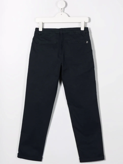 Dondup Slim-cut Chino Trousers In Blue