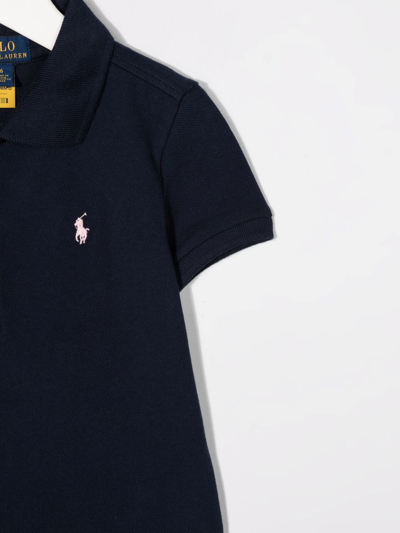 Polo Ralph Lauren Embroidered-logo Polo Shirt In Blue