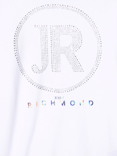 Shop John Richmond Junior Teen Logo Print Sweatshirt In White