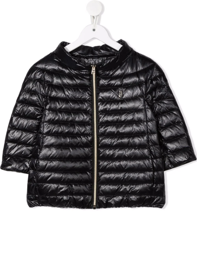 Herno Zipped Padded Coat In Black