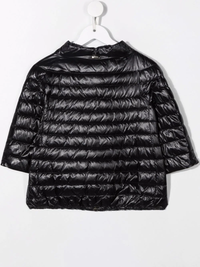 Herno Zipped Padded Coat In Black