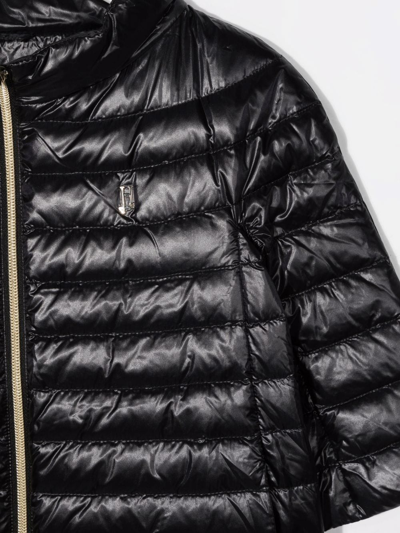 Herno Zipped Padded Coat In Black